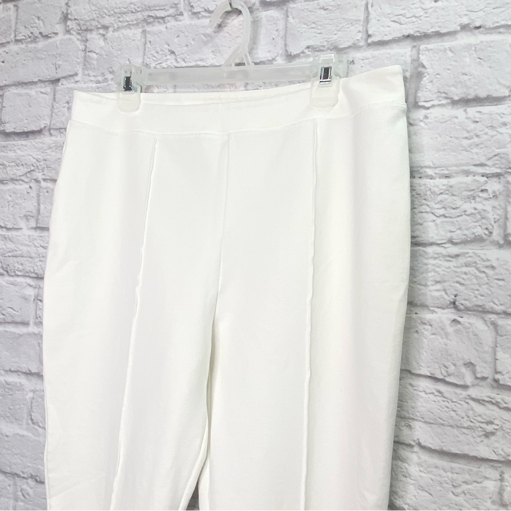 Soft Surroundings Womens Ponte Stirrup Pants Size L Leggings Solid White NWOT - Picture 3 of 8